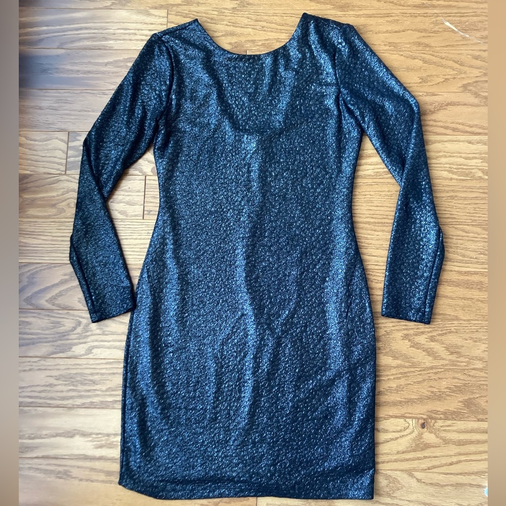 Jennifer Lopez Black Fitted Dress-Size Small